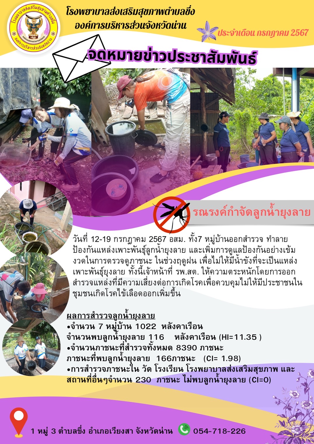  ข่าวสาร รพสต. ประจำวันที่ 19 กรกฎาคม 2567