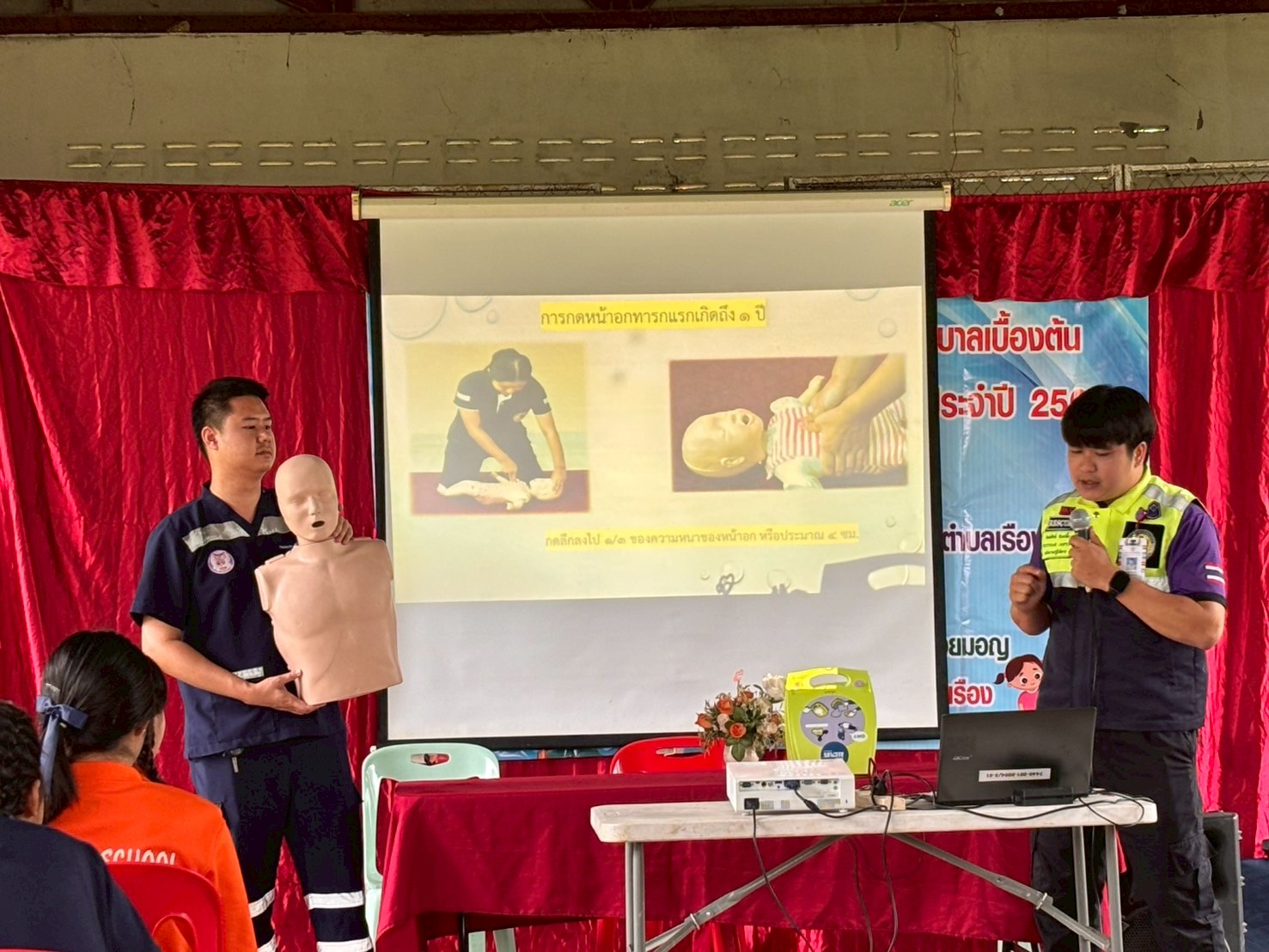 กองสาธารณสุข อบจ.น่าน สนับสนุนวิทยากรโครงการอบรมเชิงปฏิบัติการฟื้นฟูปฐมพยาบาลเบื้องต้น การช่วยฟื้นคืนชีพในภาวะวิกฤติให้ปลอดภัย ประจำปีงบประมาณ 2568 